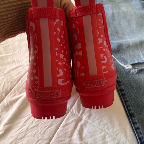 Joules Red Women Ankle Rain Boots Size‎ 7 - Picture 5 of 7
